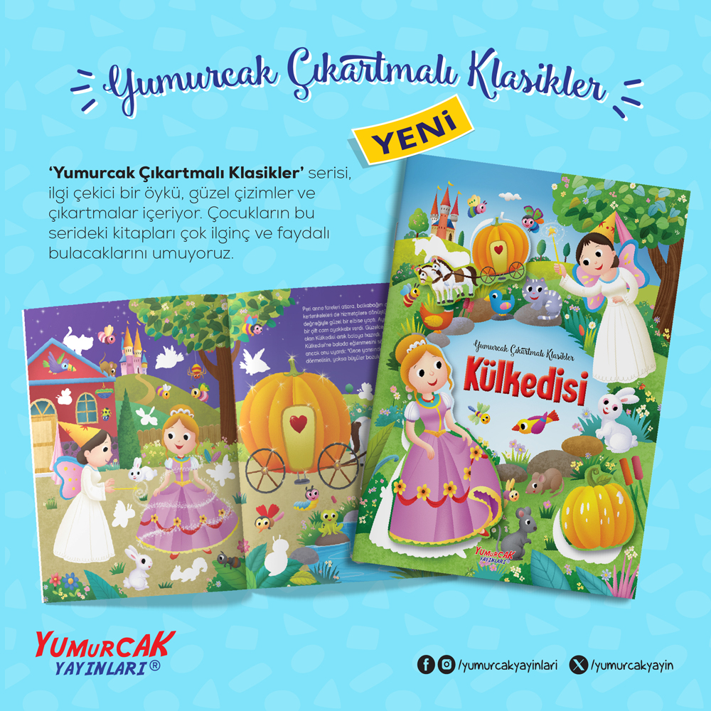 📚✨ Klasikler şimdi çok daha eğlenceli!
Çocuklar, dünyanın en sevilen klasik hikâyelerini okurken bir yandan da çıkartmalarla hikâyenin dünyasına katılıyor! 🎨🌟
🧩 Eğlenceli çıkartmalar
📖 Sevilen klasik hikâyeler
👧🧒 Çocukların ilgisini destekleyen renkli sayfalar
💛 Okumayı ve keşfetmeyi eğlenceye dönüştüren bir seri
Yumurcak Çıkartmalı Klasikler Serisi, çocukları klasiklerle tanıştırırken onların hayal gücüne ve kitap sevgisine de eşlik ediyor. 🌈📚
Oku, keşfet, çıkartmaları yerleştir ve hikâyeyi tamamla! ✨
#YumurcakYayınları #ÇıkartmalıKlasikler #ÇocukKitapları #Klasikler #KitapSevgisi