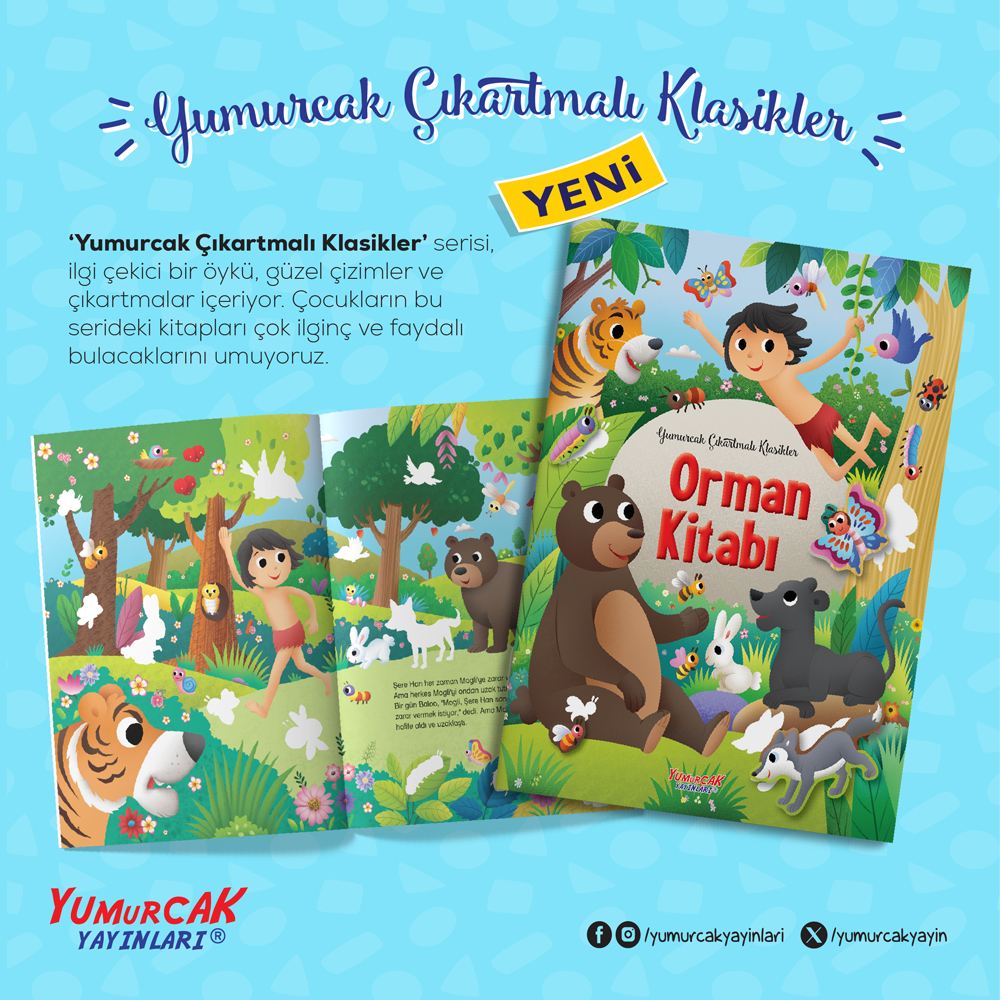 📚✨ Klasikler şimdi çok daha eğlenceli!
Çocuklar, dünyanın en sevilen klasik hikâyelerini okurken bir yandan da çıkartmalarla hikâyenin dünyasına katılıyor! 🎨🌟
🧩 Eğlenceli çıkartmalar
📖 Sevilen klasik hikâyeler
👧🧒 Çocukların ilgisini destekleyen renkli sayfalar
💛 Okumayı ve keşfetmeyi eğlenceye dönüştüren bir seri
Yumurcak Çıkartmalı Klasikler Serisi, çocukları klasiklerle tanıştırırken onların hayal gücüne ve kitap sevgisine de eşlik ediyor. 🌈📚
Oku, keşfet, çıkartmaları yerleştir ve hikâyeyi tamamla! ✨
#YumurcakYayınları #ÇıkartmalıKlasikler #ÇocukKitapları #Klasikler #KitapSevgisi